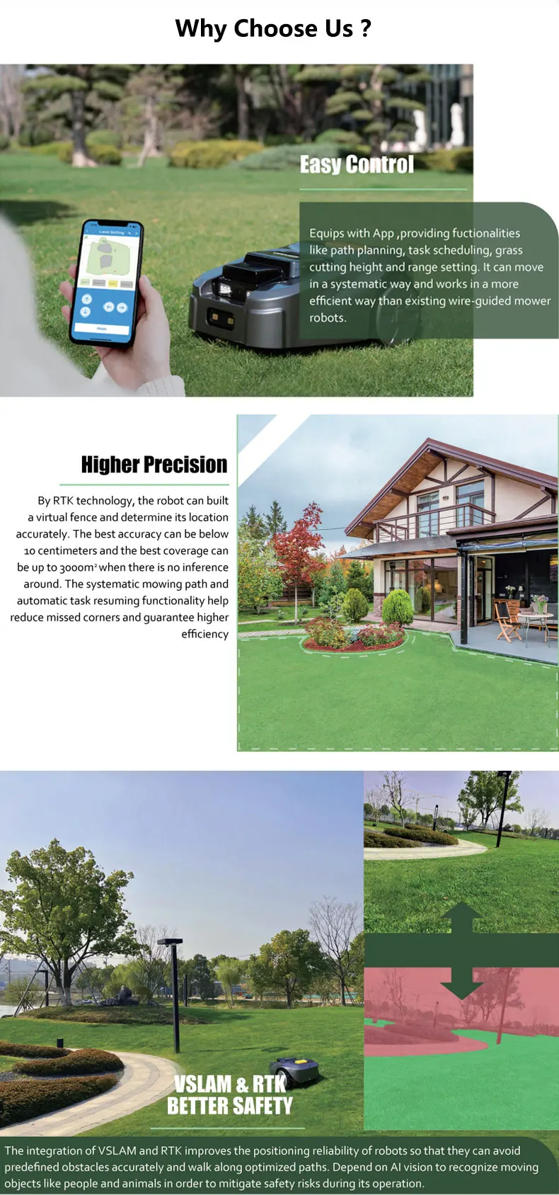 Factory Price Household Lawn Cutting Gps Controlled Zero Turn Battery