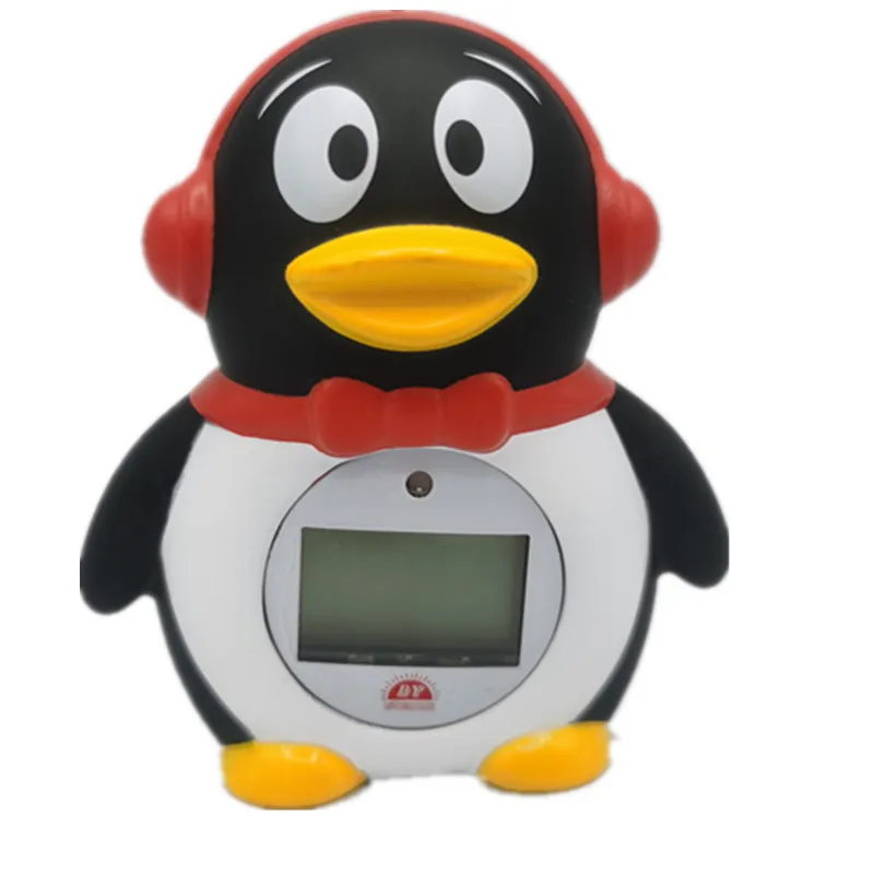 ICTI Passed Factory Digital Floating Temperature Alarm Bath Quick Set Waterproof LCD Display Battery Powered House Shape Max Min