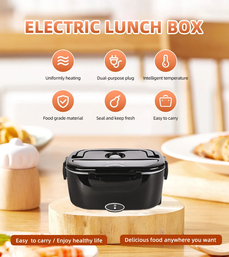1.5l Portable 60w Electric Lunch Box Fast Heating Food Container For