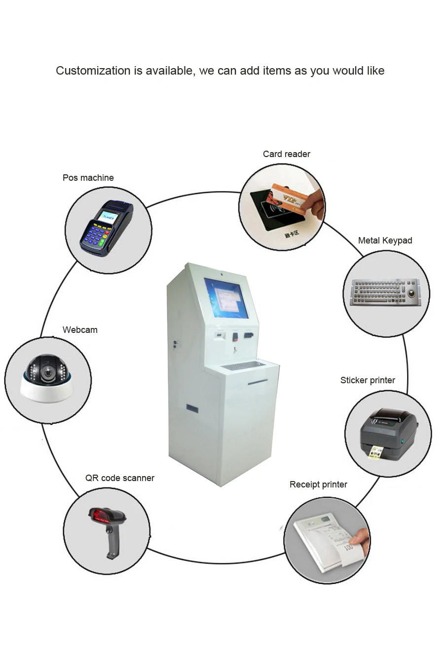 Indoor 1080P A4 Document Printer Self Payment Kiosk