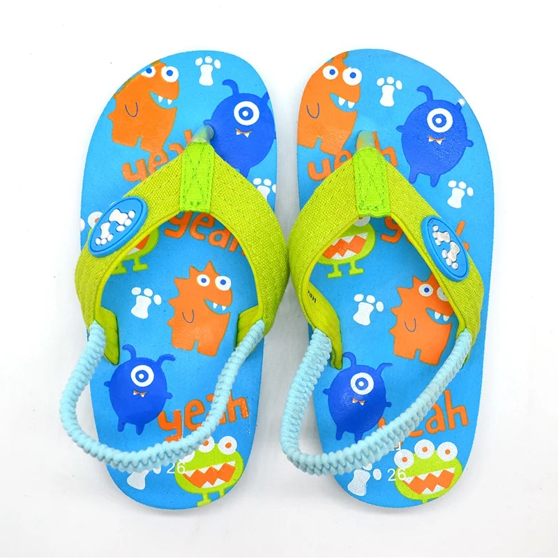 Пользовательский логотип Дизайнерские летние Мультяшные милые детские шлепанцы Тапочки