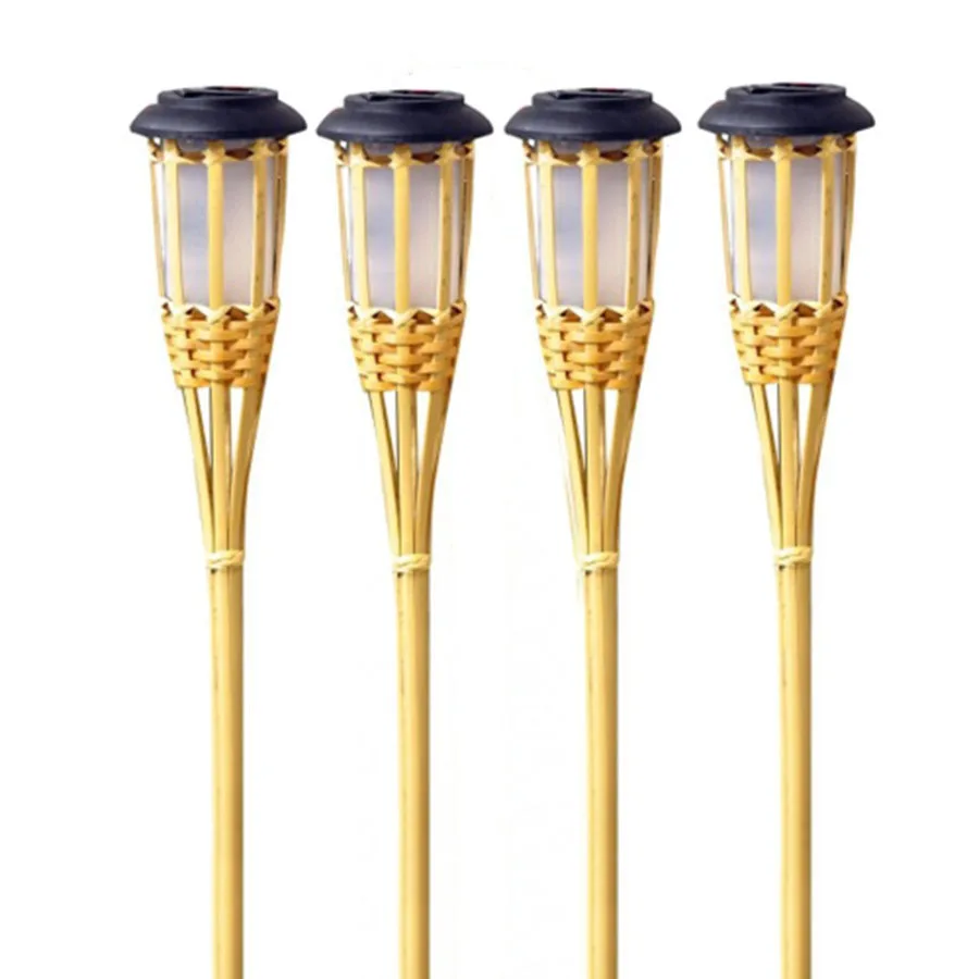 Bamboo Pole Flame Garden Lawn Lighting Torch Solar Stake Lights Outdoor Garden Lights Landscape Waterproof