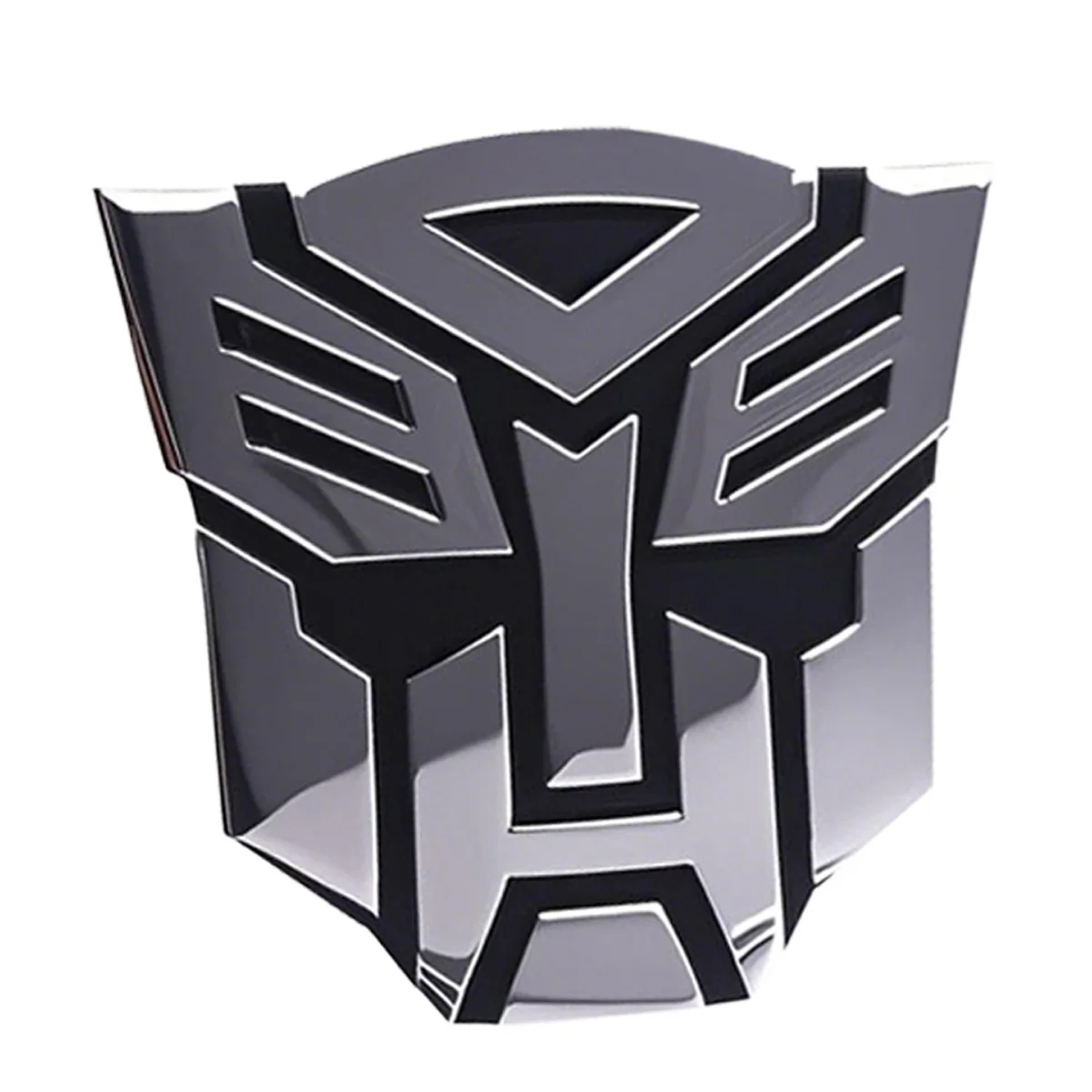 3D Metalized Texture ABS Transformers Autobot Deception Auto Badge Emblem Decal Sticker for All Car Universal  Robot logo
