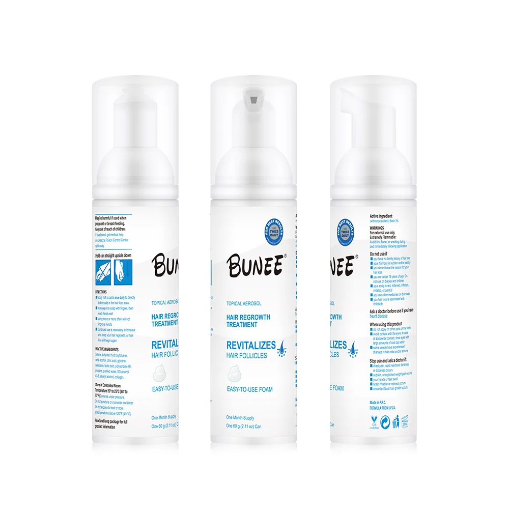 Factory Supply Anti Loss Fast Hair Care Growth Mousse Hair Growth Foam Hair Regrowth Treatment for Men Women