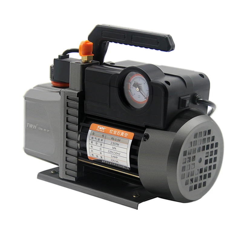 1 Stage 1L 3cfm Single Stage Mini air Vacuum Pump with Pressure Gauge HAVC Vacuum Pump