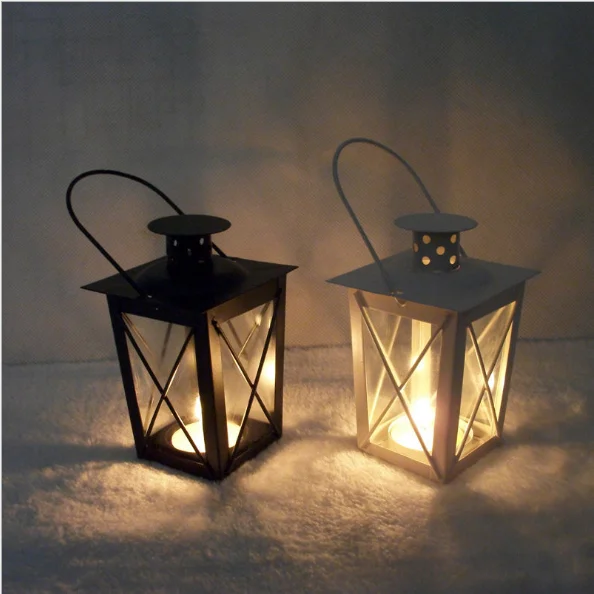 Wedding Decoration Christmas Heart shaped Candle Lantern Geometric Mini Metal Lantern Wedding Favors