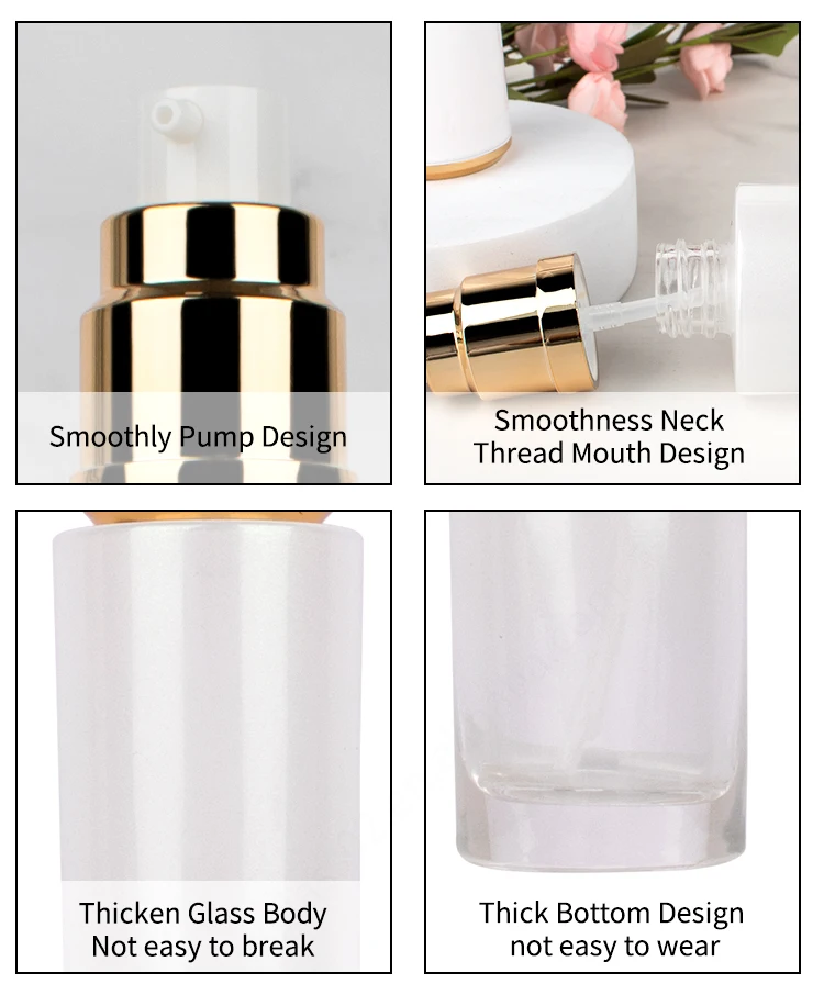 Luxury empty skincare cream jar set packaging 120ml 100ml 40ml glass cosmetic pump spray bottle supplier