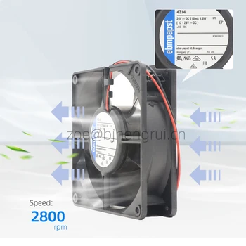 EBM PAPST 4314 Cooling Fan - 24V DC, 5W, 2800rpm, 120x120x32mm