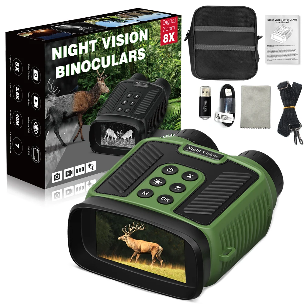 Jumelles Vision Nocturne Numérique 10x Zoom – Infrarouge 850nm – Carte 32Go Incluse