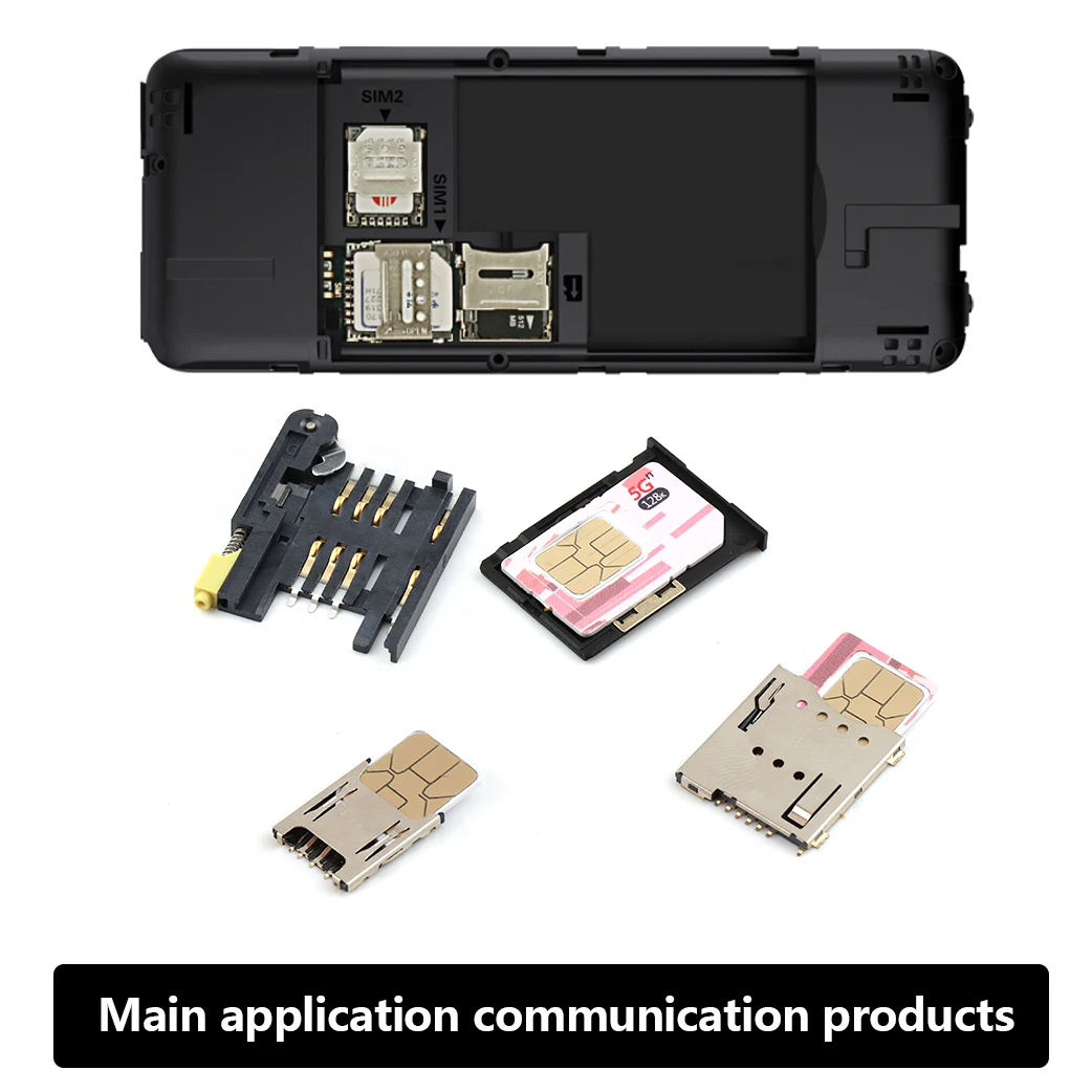 Micro Nano Push Sim Card Connector Memory Card Connector 6pins Nano Sim Card Socket