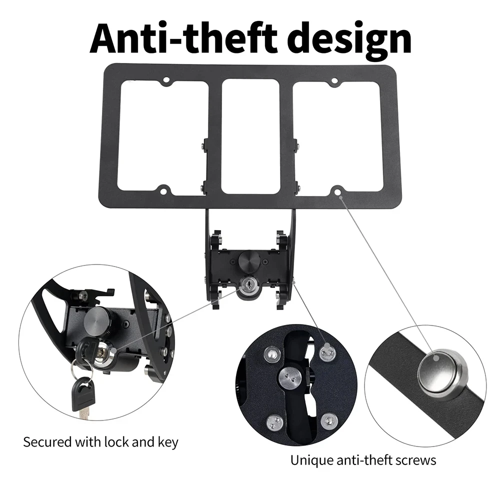 Model 3 Y Aluminum Alloy License Plate Frame With a Key Lock for Tesla Front Front License Plate Bracket Mounting Kit supplier