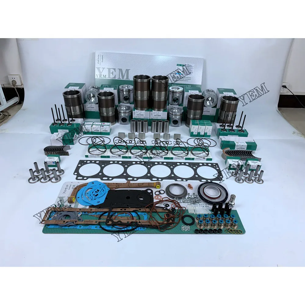 6CT Overhaul Kit With Cylinder Gaskets Piston Rings Liner Bearing Valves for Industrial Engines