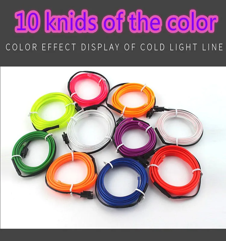 3mode El Wires Customized 3m Rgb Neon Tube Led Trim Light Strip For
