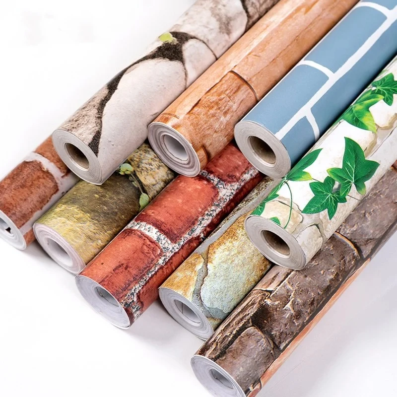Фабрика Китая самоклеющиеся обои рулон ПВХ контактная бумага мрамор дерево покрытие стен пленка клейкие наклейки
