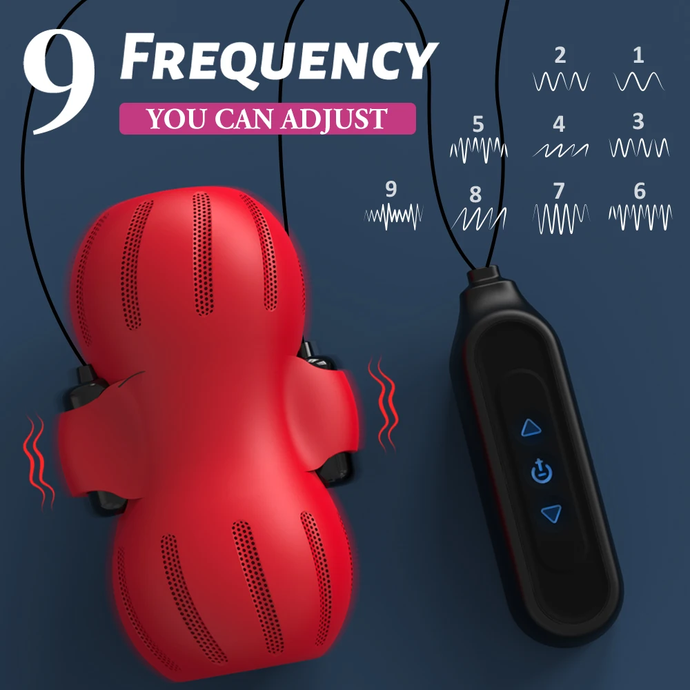 S355 Men Vibrator Masturbation Wired Control Double Vibrating Bullets with 9 Speed for Men Masturbation Vibrating Pussy