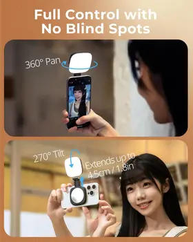 SmallRig Magnetic Selfie Light for IPhone, Phone Light With a Mirror, Instant Attachment for MagSafe, for Selfies, Video detail image