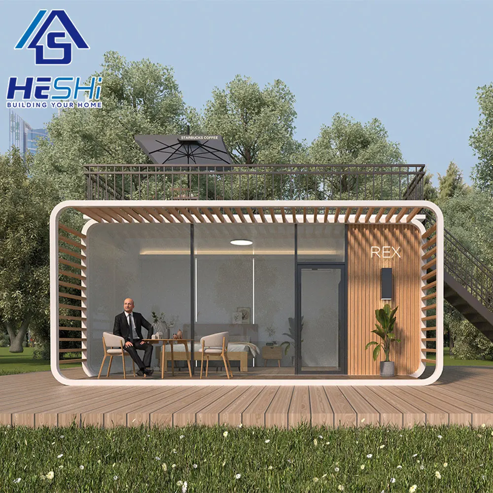 Complete Prefab Popular Moveable Apple Cabin House for Sale Prefabricated Portable 20Ft 40Ft Office Pod Outdoor Container Home