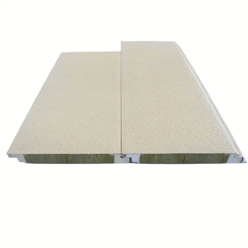 แผงผนังภายนอกกันน้ำตกแต่งแผงฉนวนกันความร้อน Rock Wool Sandwich Panel