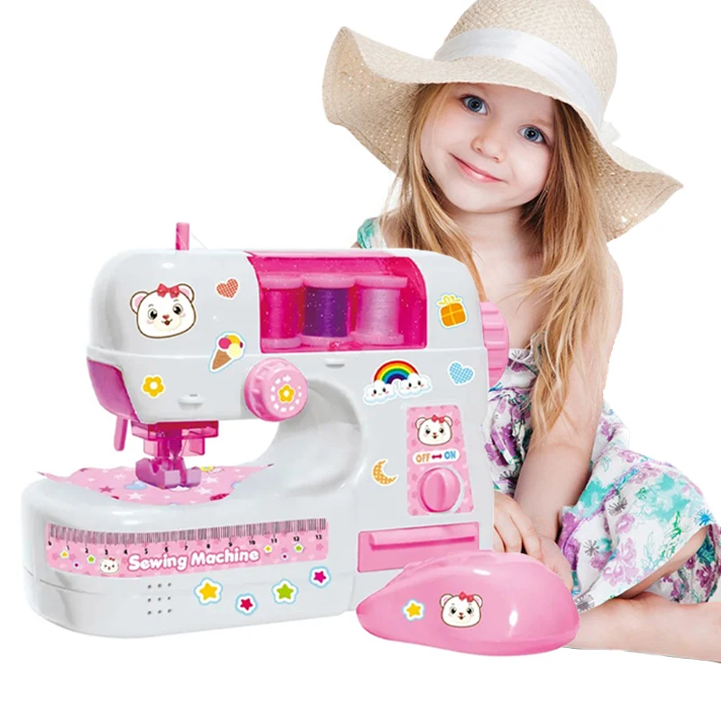 Mini Machine à Coudre Portative, Machine à Coudre D'enfant Tenu Dans La Main Avec 2 Vitesses Double Fil Double Vitesse Avec La Lumiere Et Le Coupeur