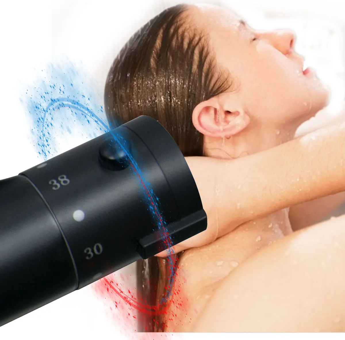 Modern Brass Round Single Function Bar Valve Shower  System - Black supplier