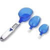 Blue three spoons (large, medium, small)