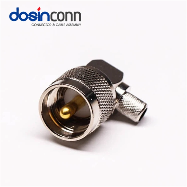 Right Angled Male and Female PL259 SO239 Screw UHF VHF Solder Antenna RF Connector Crimp Twist for RG8 RG58 RG174 RG213