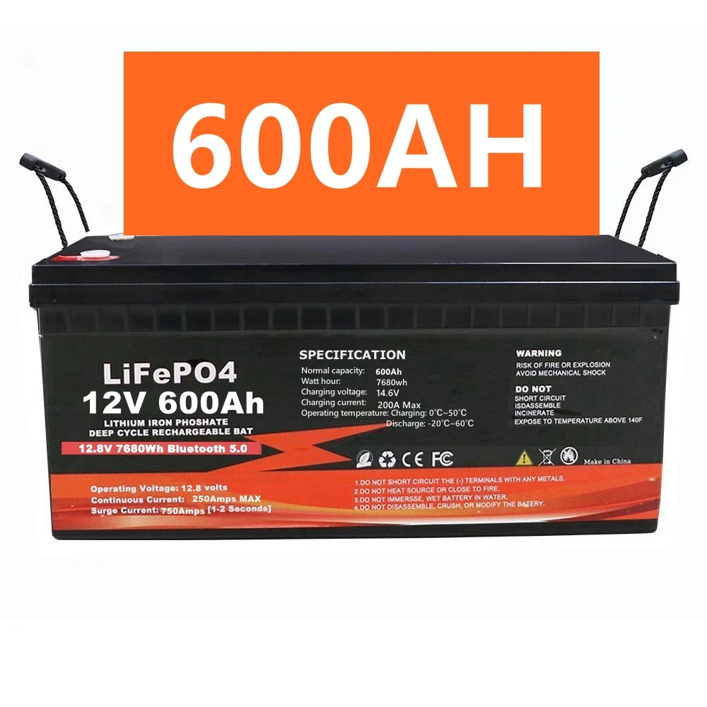 Hluboký výbojový solární systém 12V 24V 48V 100Ah 200Ah 300Ah 400Ah 600Ah s BMS pro loď Ebike EV plachetnice akumulátor pro ukládání energie