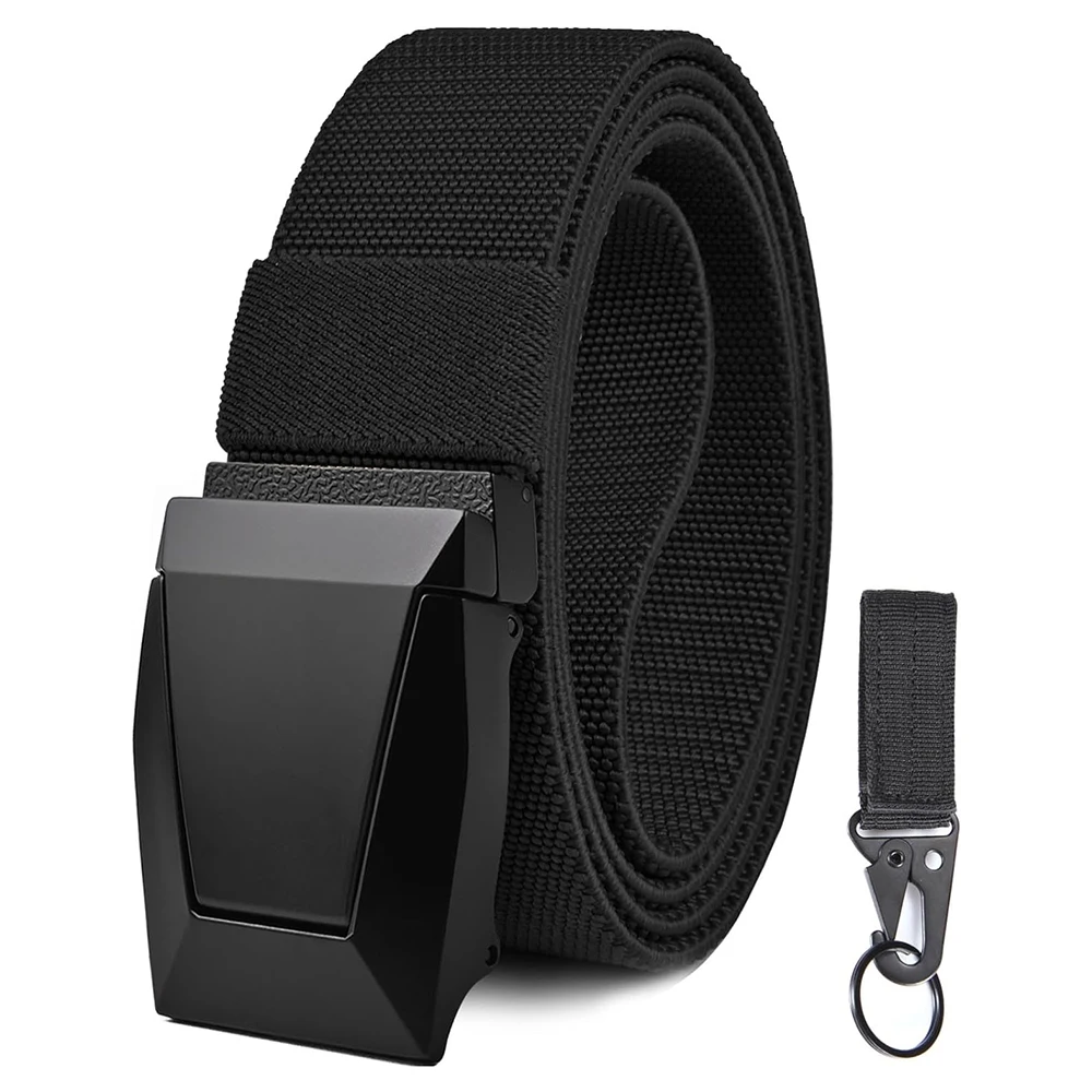 Lightweight Adjustable Training Men's Belt Durable Tactical Stretch Web Nylon Belt with Quick Release Buckle