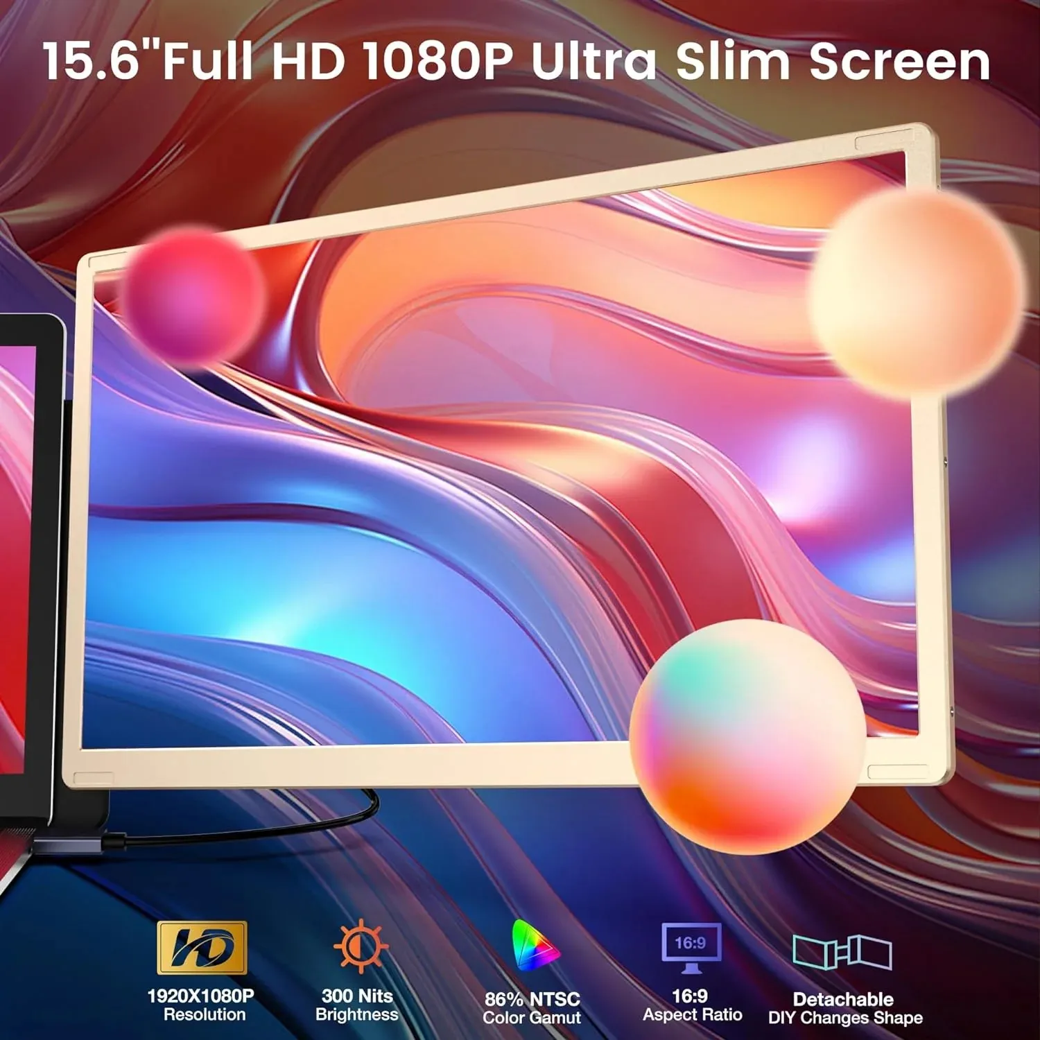 S6ポータブルトリプルスクリーンエクステンダー15.6インチIPS FHD 