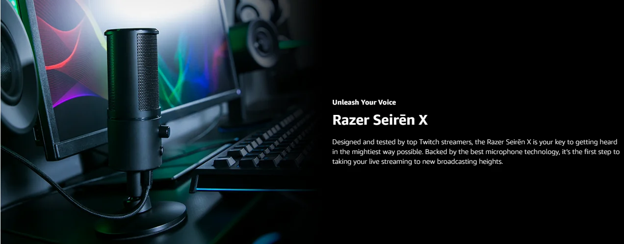 100 Original Wholesale Price Razer Seiren X Usb Streaming Wired Gaming Broadcast Microphone Mic Buy Razer Microphone Mic Razer Seiren X Gaming Broadcast Microphone Mic Product On Alibaba Com