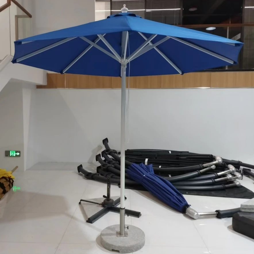 custom patio umbrellas wholesale 8' x 8' Saville Square | Camber_2~Hybrid Camber PHI VILLA 8-Piece Metal Colour:Army Green Key Features Sturdy Build