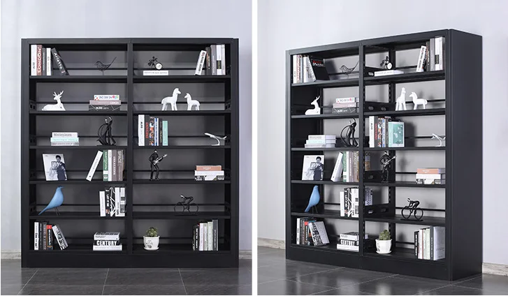 Customized Six-layer Bookshelf Library Popular Design Steel Bookrack