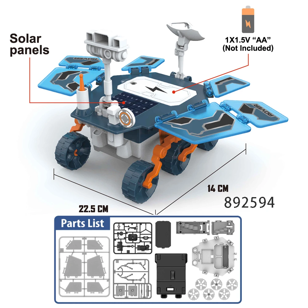Креативный подарок науки и техники развивающие 46 PCS сделай-сам в собранном виде стержень с питанием от солнечных батарей автомобиль игрушка для детей