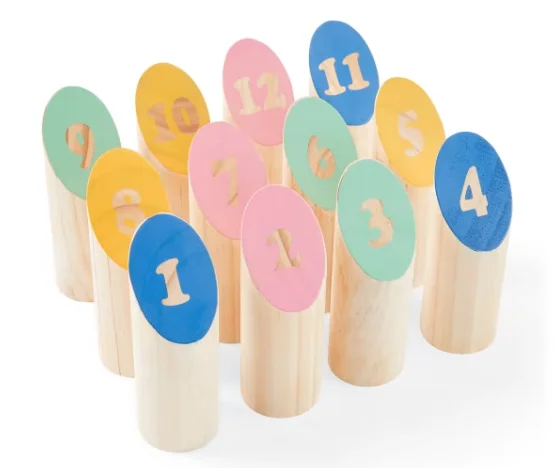 Custom Wooden Viking Kubb Game Set Garden Throwing and Toss Game Yard game