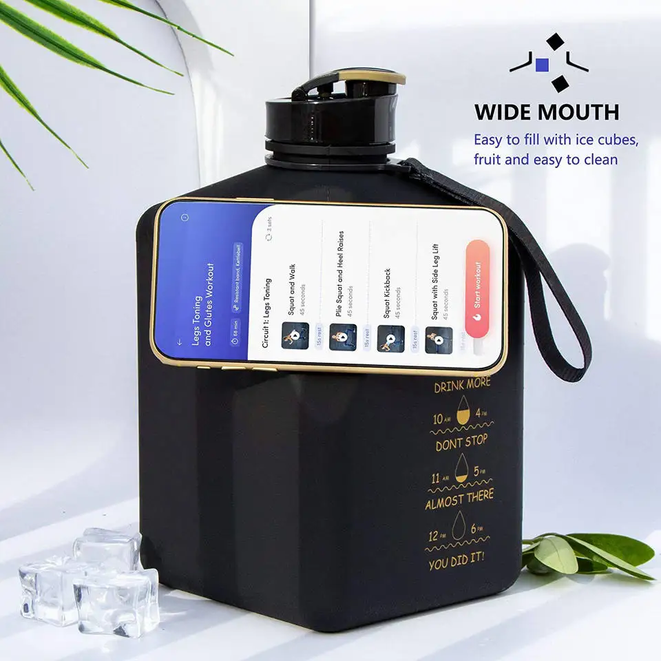 Water Bottle With Cell Phone Holder,2700ml Water Bottle Phone