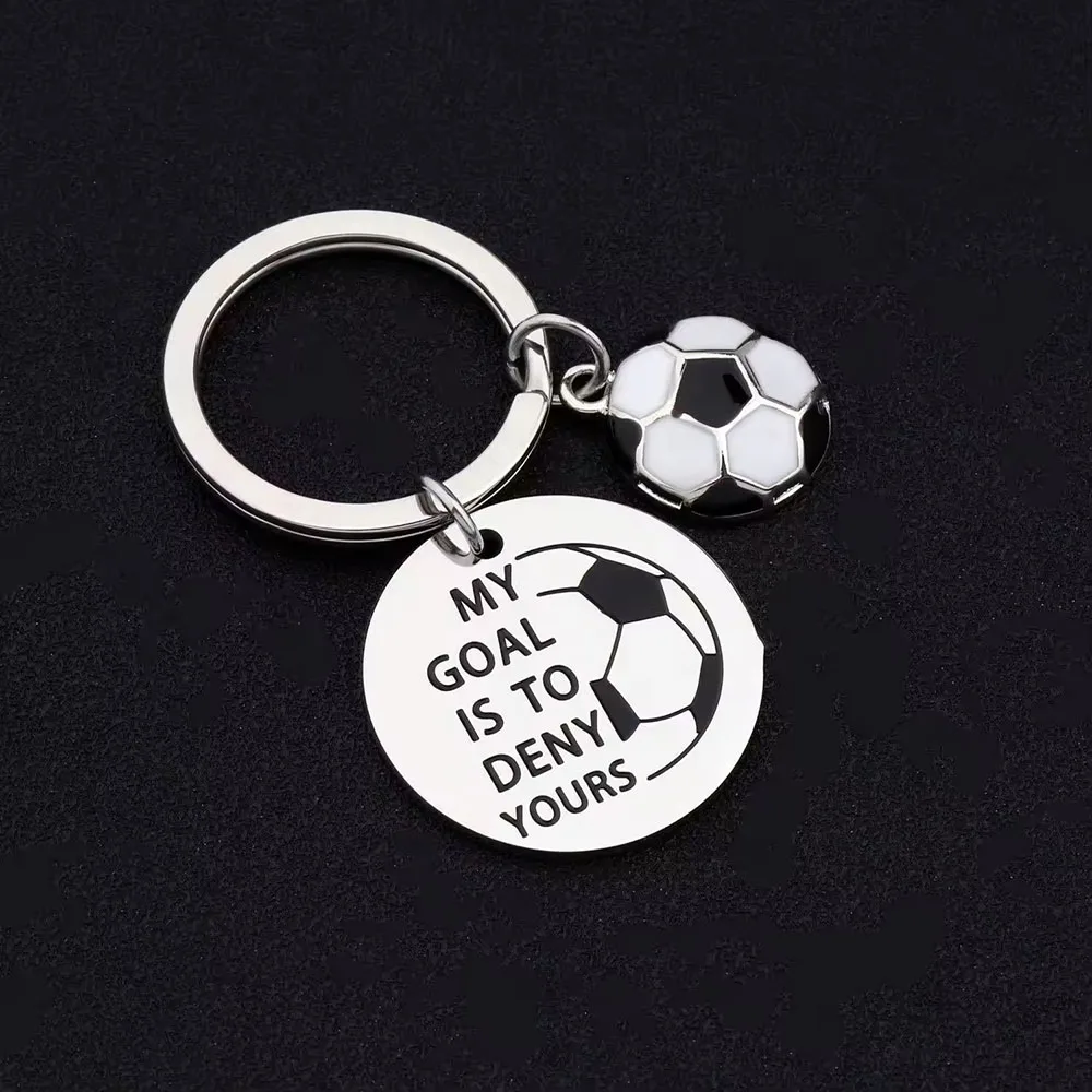2026 FootballWorld Cartoon Stainless Steel Football Carabiner Keychain Waterproof Fashion Promotion Gift for Backpack Car