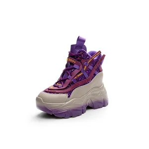 Inner Height Increasing Women's Shoes 2026 Spring New Thick Soled Special Sequin Women's Shoes Casual and Fashionable