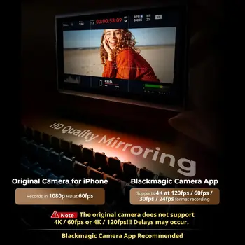 SmallRig 1080P Wireless Video Monitor Screen for iPhone MagSafe 4850 Real-Time Screen Sharing Recording (Supports 4K 30fps) Cold detail image