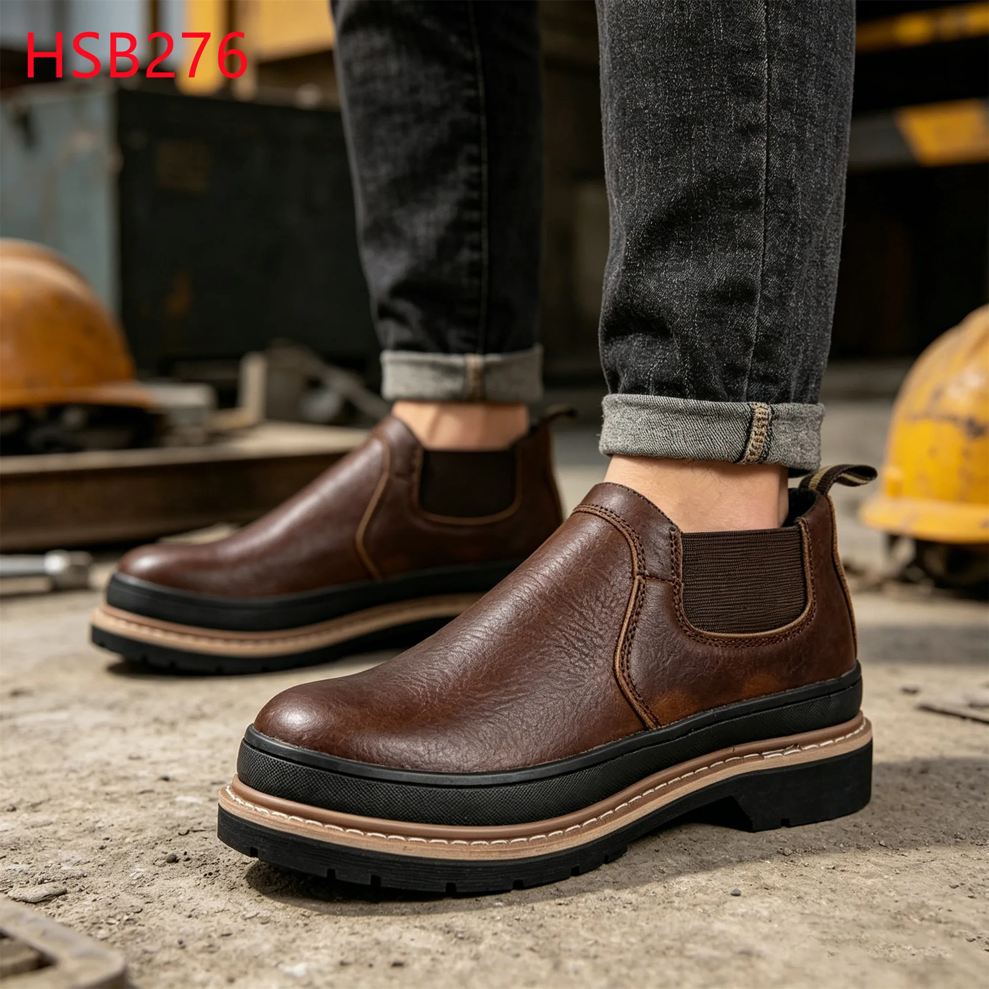 LXG, ABŞ bazarında populyar, ən yaxşı keyfiyyətli Crazy Horse dərisindən hazırlanmış əmək ayaqqabıları, Goodyear Welt konstruksiyalı təhlükəsizlik iş ayaqqabıları HSB276