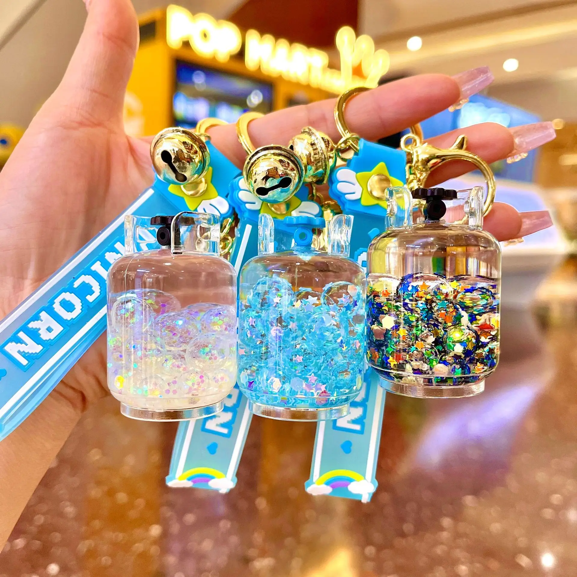 Cartoon Liquid Oil Acrylic Key Chain - Perfect Promotional Gift