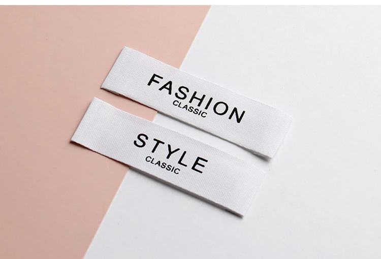 2022 New Customize Private High-density Damask Clothing Woven Labels ...