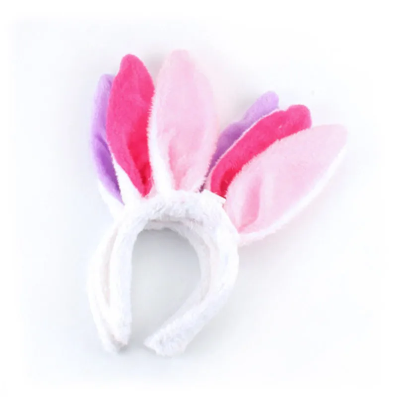 BF Souvenirs 1 bandeau LED en peluche BUNNY avec oreilles de lapin en 3 couleurs, clignotant et lumineux - Pour fête, carnaval, anniversaire, fête à thème, princesse reine (rose