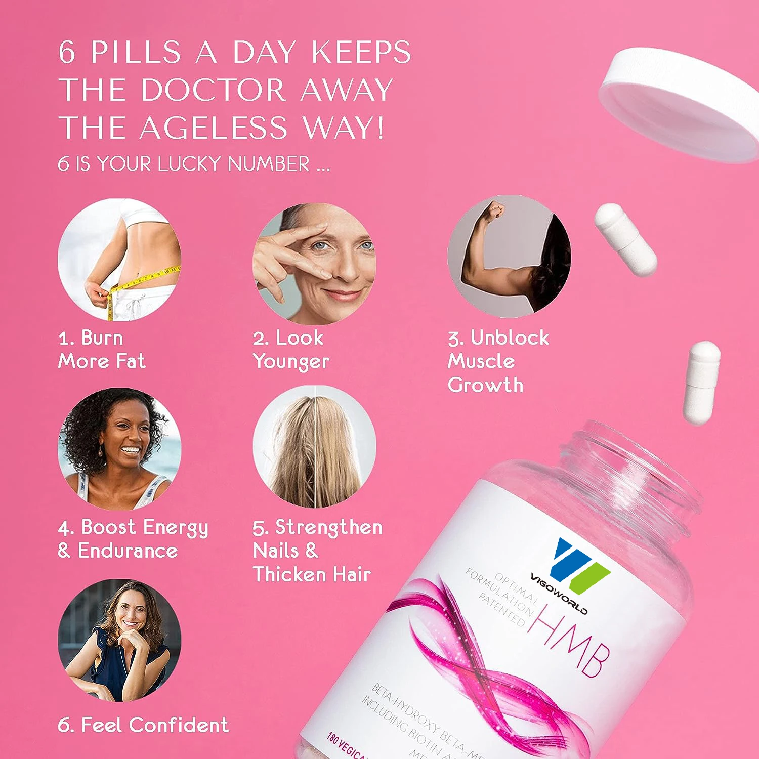 Hmb And Vitamin D3 Capsules With Collagen Builds Lean Sculpted Muscle