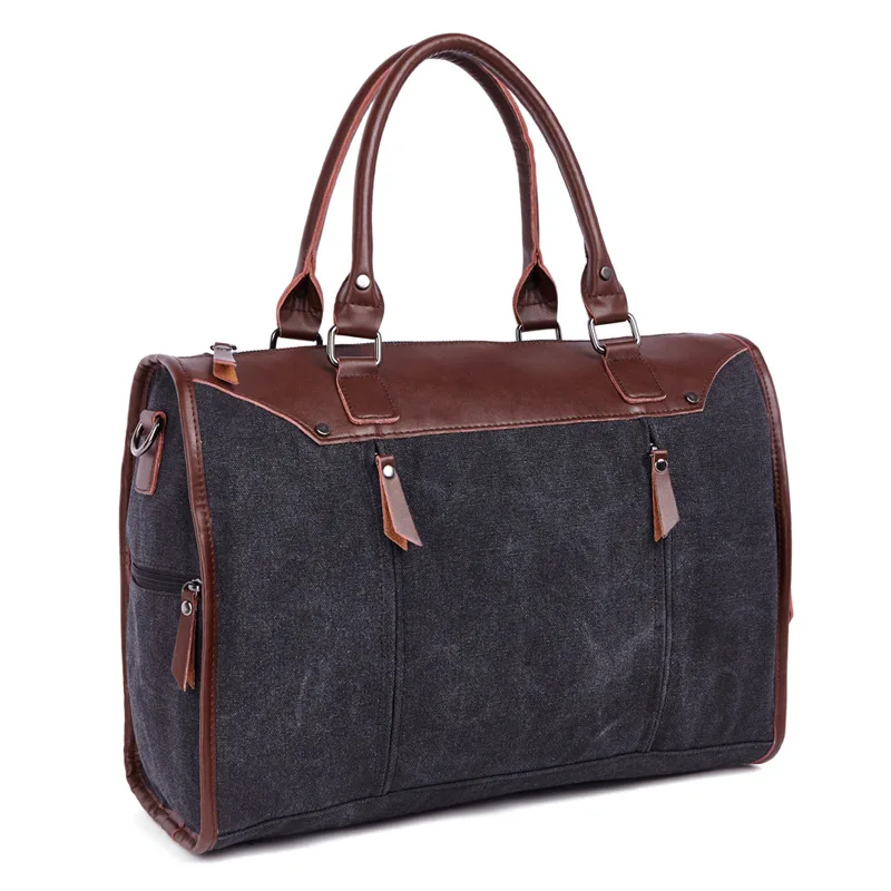 in stock canvas casual handbag vintage briefcase for men