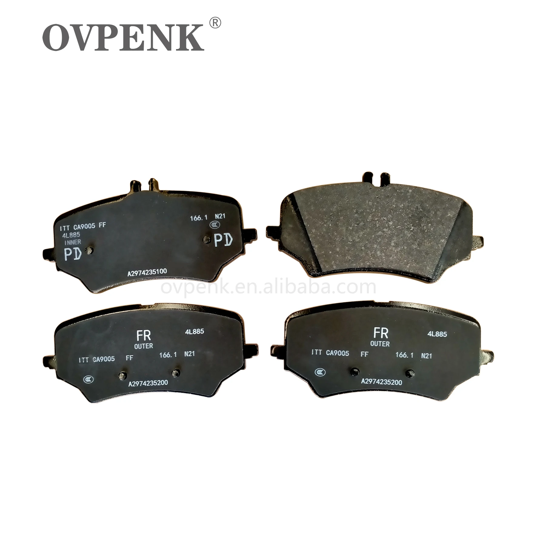 Rear Brake Pads For MERCEDES BENZ EQS 450+, EQS 580 OEM 0004206403  