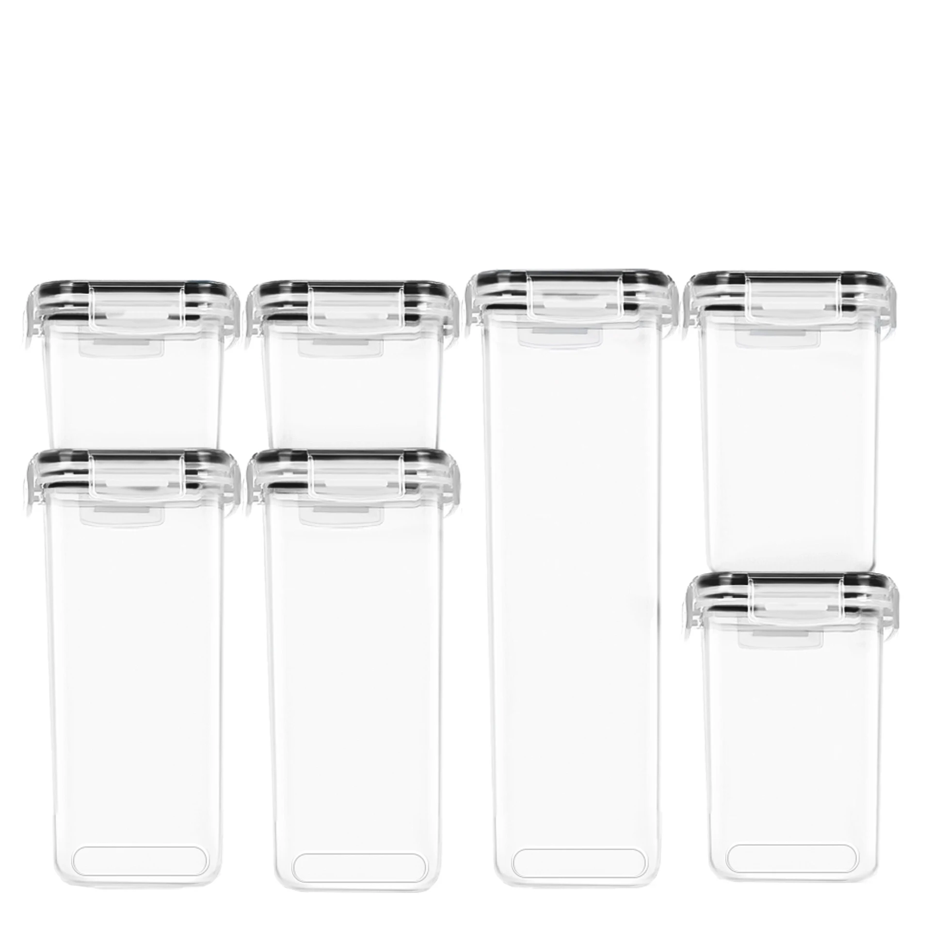 Clear Plastic Food Storage Container Sealed Jar with Lids Lock Nuts Oat  Spice Tank Grain Storage