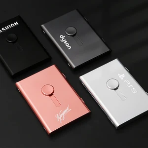 Personalized Business Card Holder Aluminum Metal Name Card case Box for Men Woman