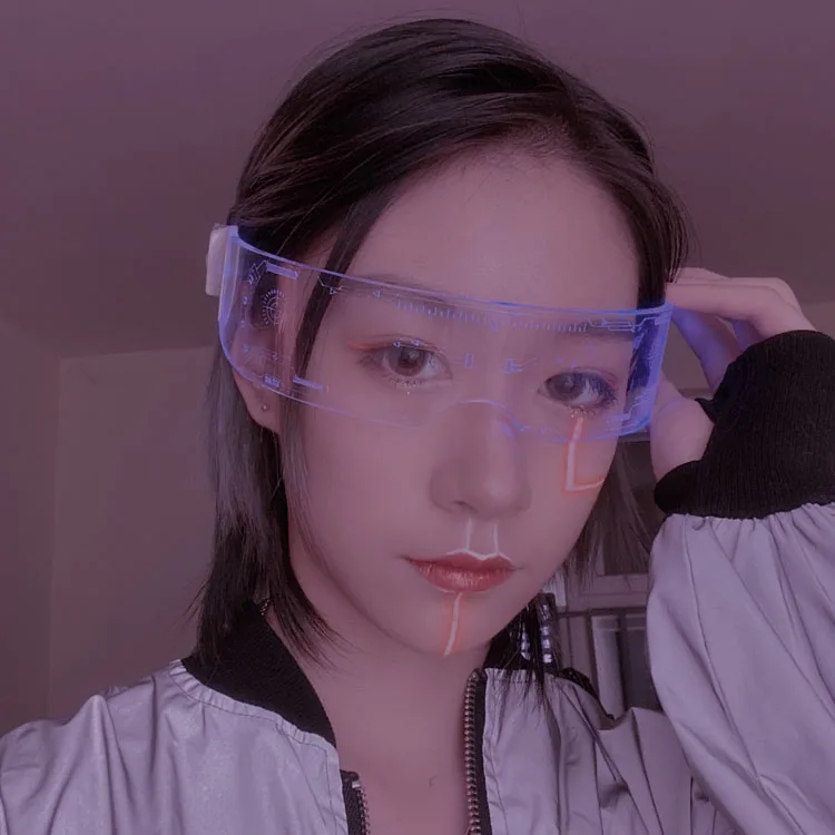 LED Glasses EL Wire Neon Party Luminous LED Glasses Light Up Glasses Rave Costume Party Decor DJ SunGlasses Halloween Decoration