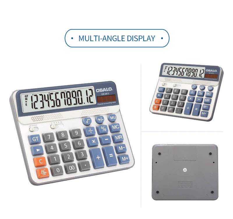 Osalo 12 digits pc key office calculator desktop big numbers calculator