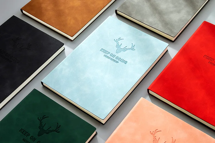 Customized logo luxury pu leather journal notebook a5book cover paper leather diary 2026 planner printing pastel hardcover